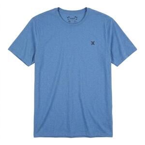 Hurley Men's Heathered Blue Short Sleeve Graphic T-Shirt